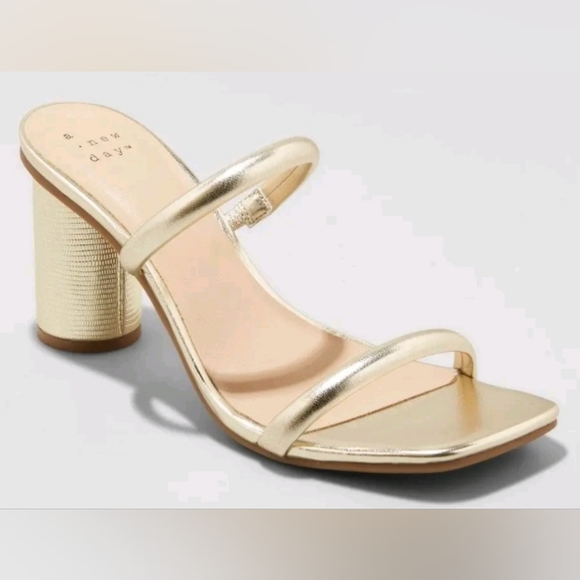 a new day Shoes New Womens A New Day Cass Gold Heeled Sandals